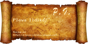 Pleva Ildikó névjegykártya